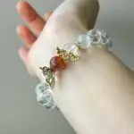 Red Resin Flower Butterfly-Gold Element – Image 5