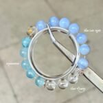 Throat Chakra Healing Bracelet – Aquamarine, Blue Lace Agate & Clear Quartz - 画像 (2)
