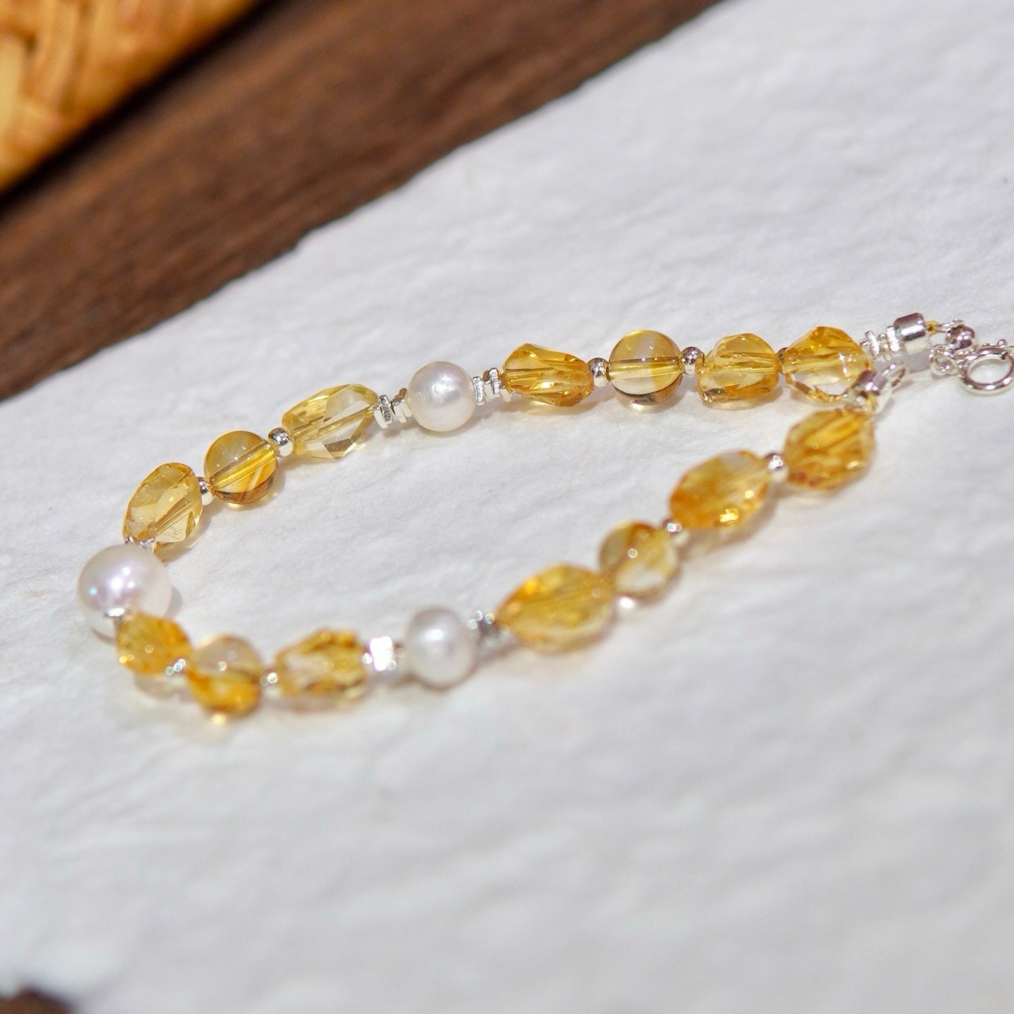 IMG_8663 The Golden Harmony: Old-Mine Citrine, Pearl & S925 Silver Talisman – Image 1