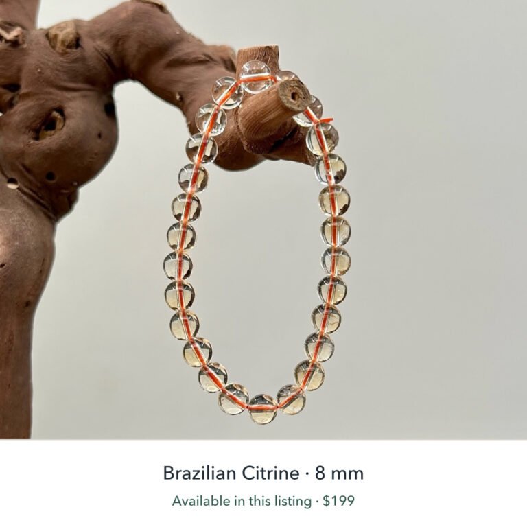 Sunlit Abundance - Brazilian Citrine 8mm Bracelet detail 1