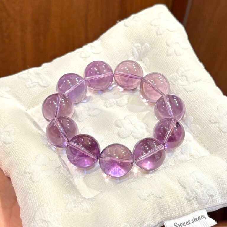 Royal Violet - Bolivian Amethyst 14mm Bracelet detail 1