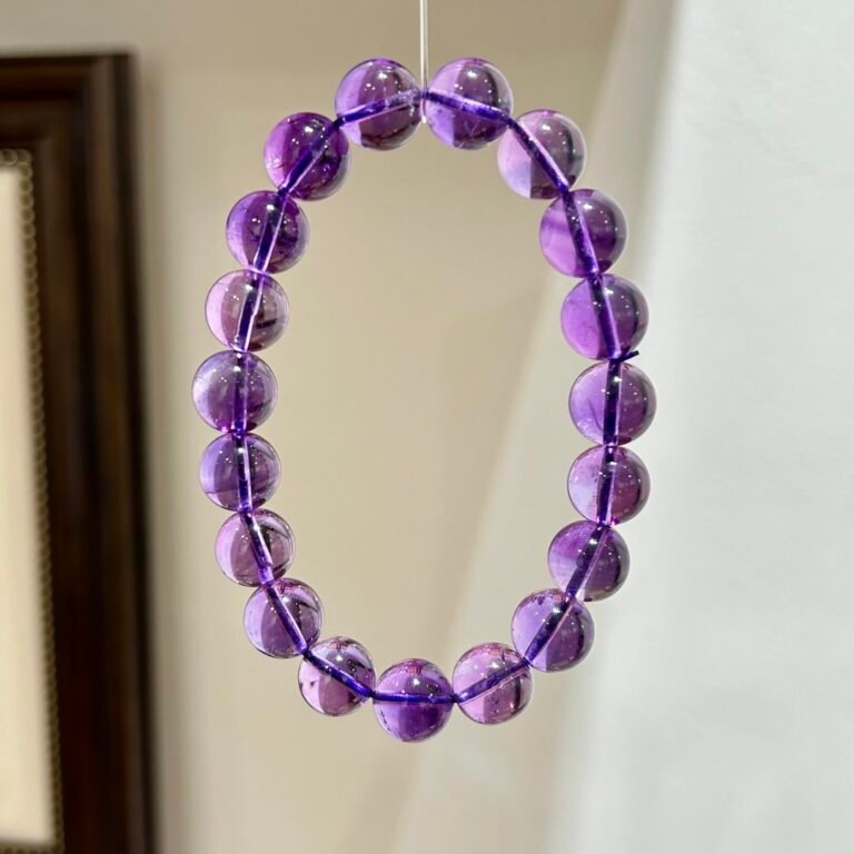 Violet Stillness - Brazilian Amethyst 10mm Bracelet detail 1