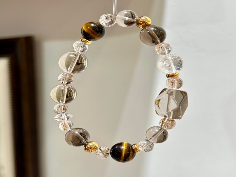Grounded Confidence - Smoky Quartz & Tiger's Eye Bracelet detail 1
